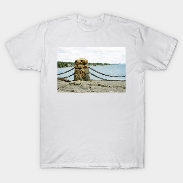 Gooseberry Falls Railing T-Shirt by ztrnorge